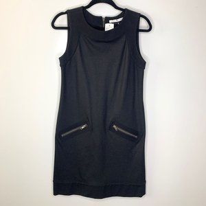 NWT DVF DIANE VON FURSTENBERG LBD Black Jerry Lee Shift Dress Sz‎ 6